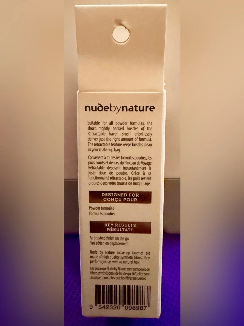 Nude by Nature Retractable Travel Brush
